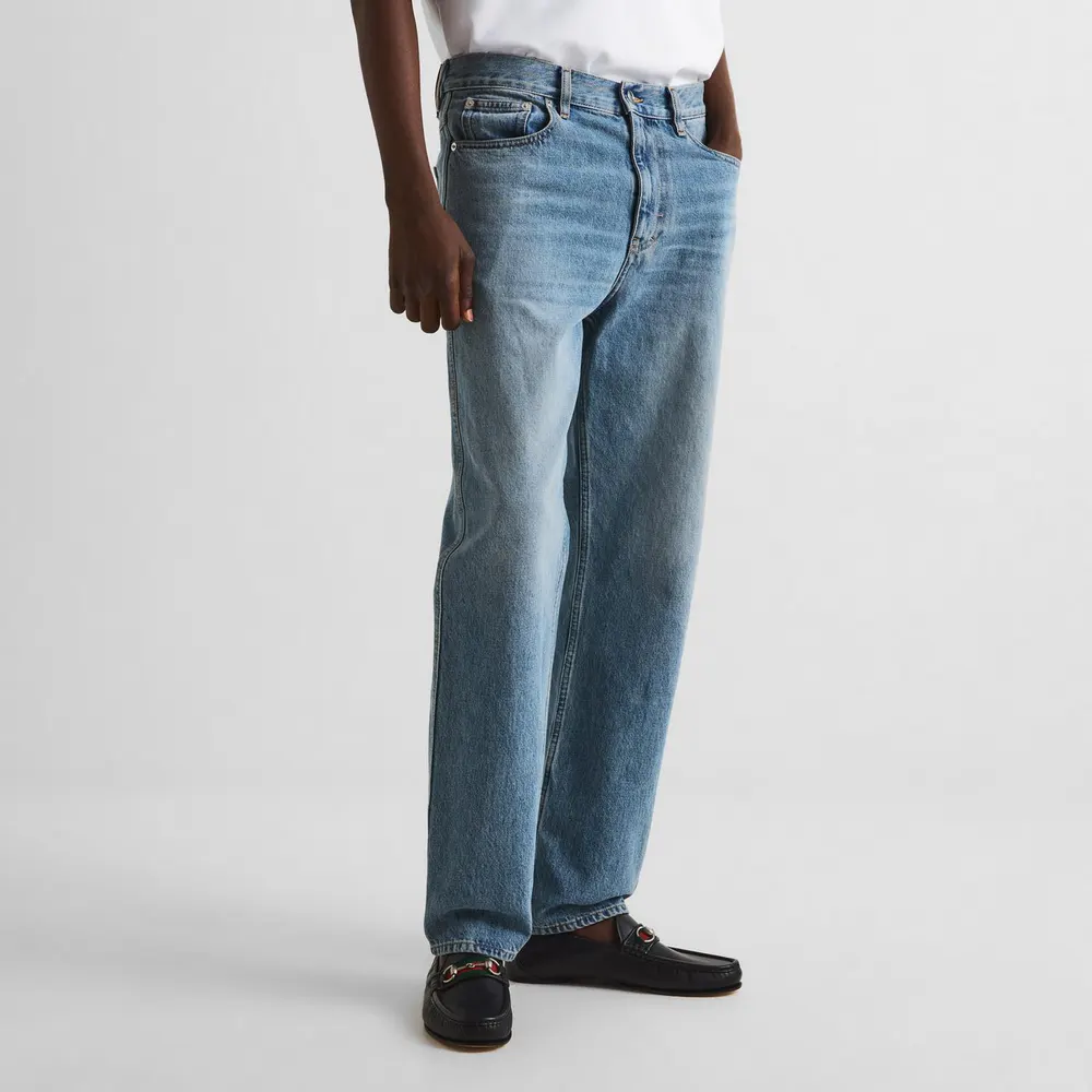 Gucci Men's Cigarette Slim Fit Jeans detail 3