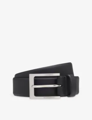 BOSS Logo-Buckle Leather Belt - 44