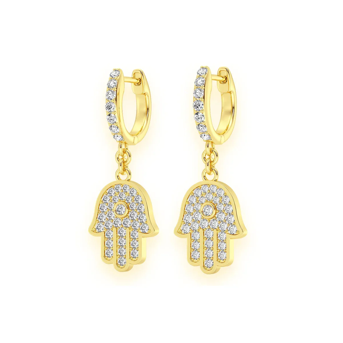 For Him Hamsa Diamond Drops in Rose Gold / Lab Grown Diamond – Earring