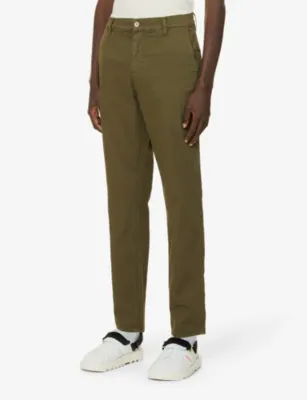 NUDIE JEANS Easy Alvin regular-fit stretch-cotton trousers - 36/32 in OLIVE, additional product view 3