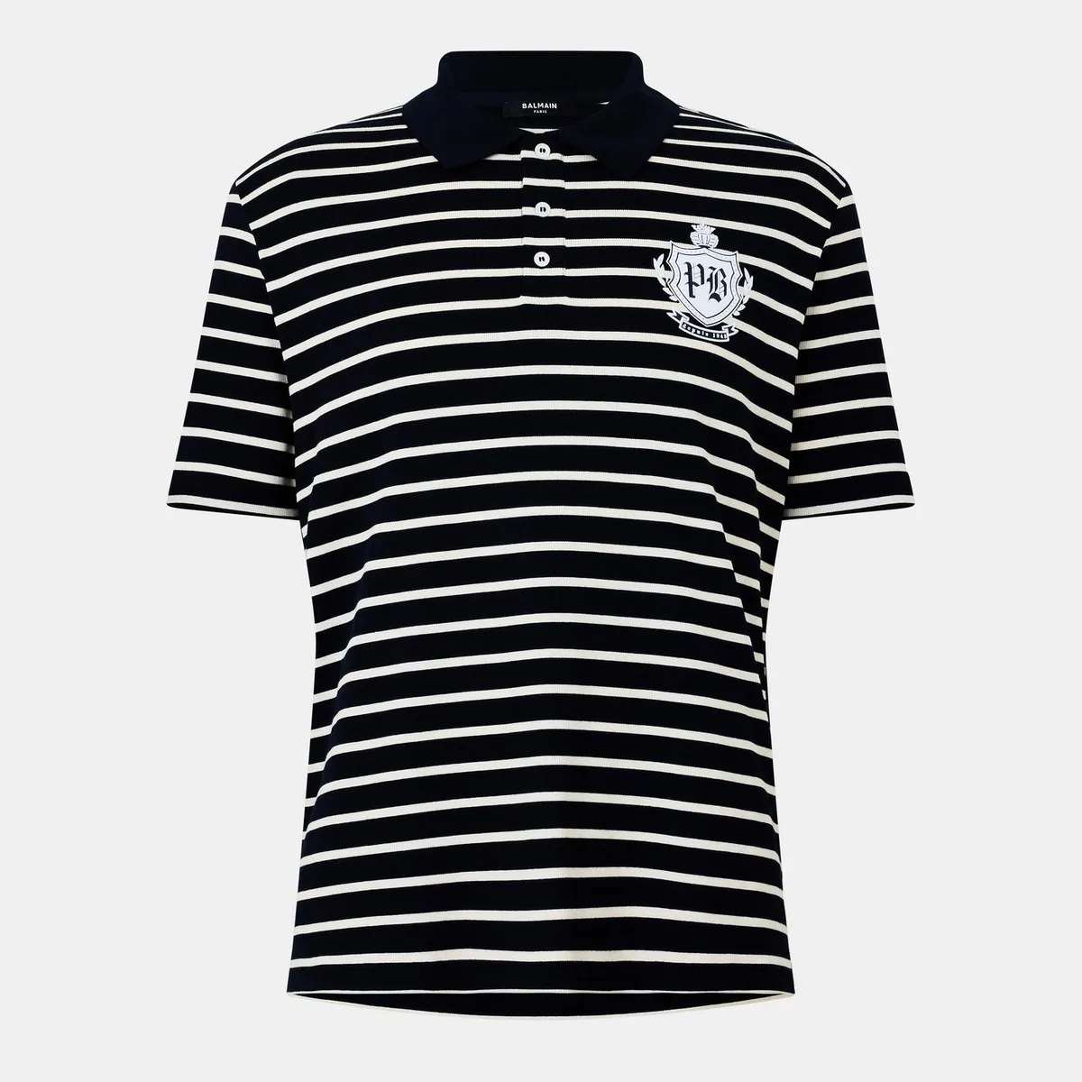 Balmain Men's Cotton Short Sleeve Polo Shirt
