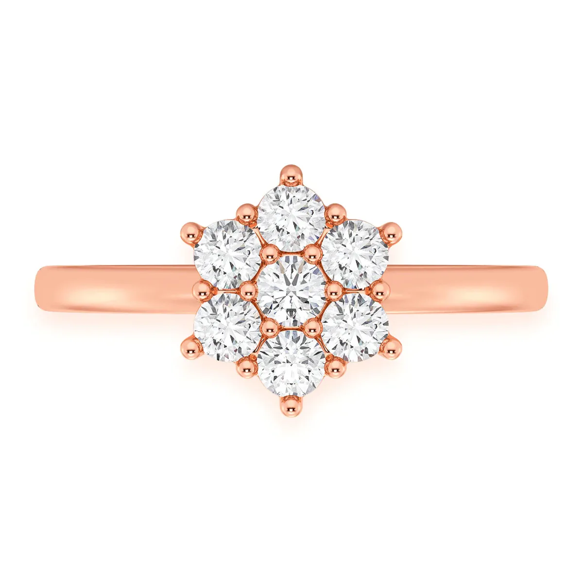 For Him Flower Diamond Ring in Rose Gold / Natural Diamond – Ring