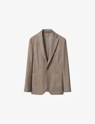 ETON Flannel Tailored-Fit Wool Jacket - Navy blue - 19.75
