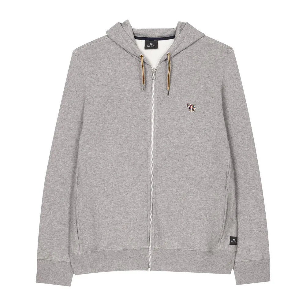PS Paul Smith Men's Full-Zip Zebra Logo Hoodie