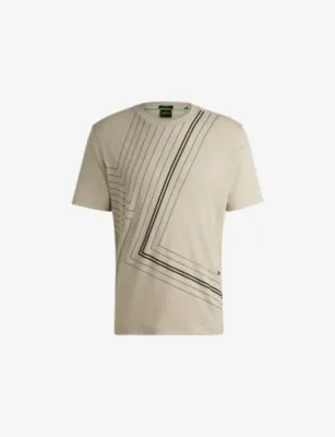 BOSS Crewneck short-sleeve regular-fit cotton-jersey T-shirt