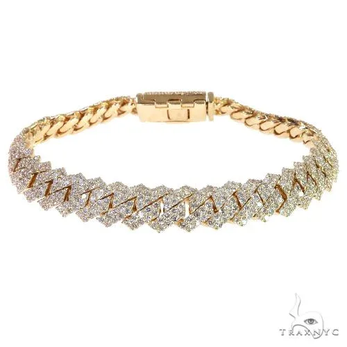 RINA - For Him CUSTOM 14K Gold Diamond Miami Cuban Link Bracelet 9mm 67880 in Rose Gold – Bracelet