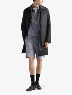 PRADA Logo-Patch Cotton-Gabardine Blouson Jacket detail 2