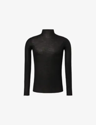 RICK OWENS Turtle-Neck Ribbed Knit-Wool Top