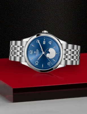 TUDOR 1926 Luna Stainless-Steel Automatic Watch 39mm in Blue, additional product view 3
