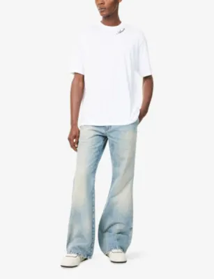 AMIRI Script-Embroidery Relaxed Cotton-Modal Jersey T-Shirt detail 2