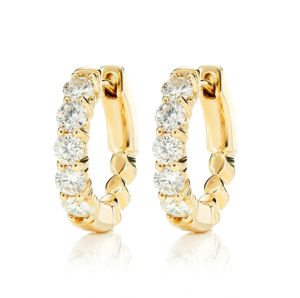 For Him 10pt Diamond Hoop Earrings 1.00ctw in Rose Gold / Lab Grown Diamond – Earring