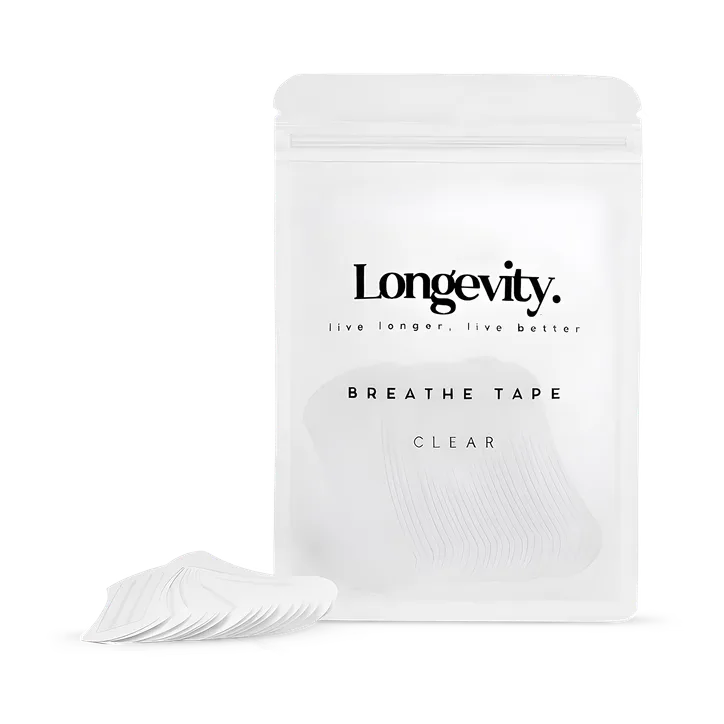 Longevity Breathe Tape - 30 Strips - Clear