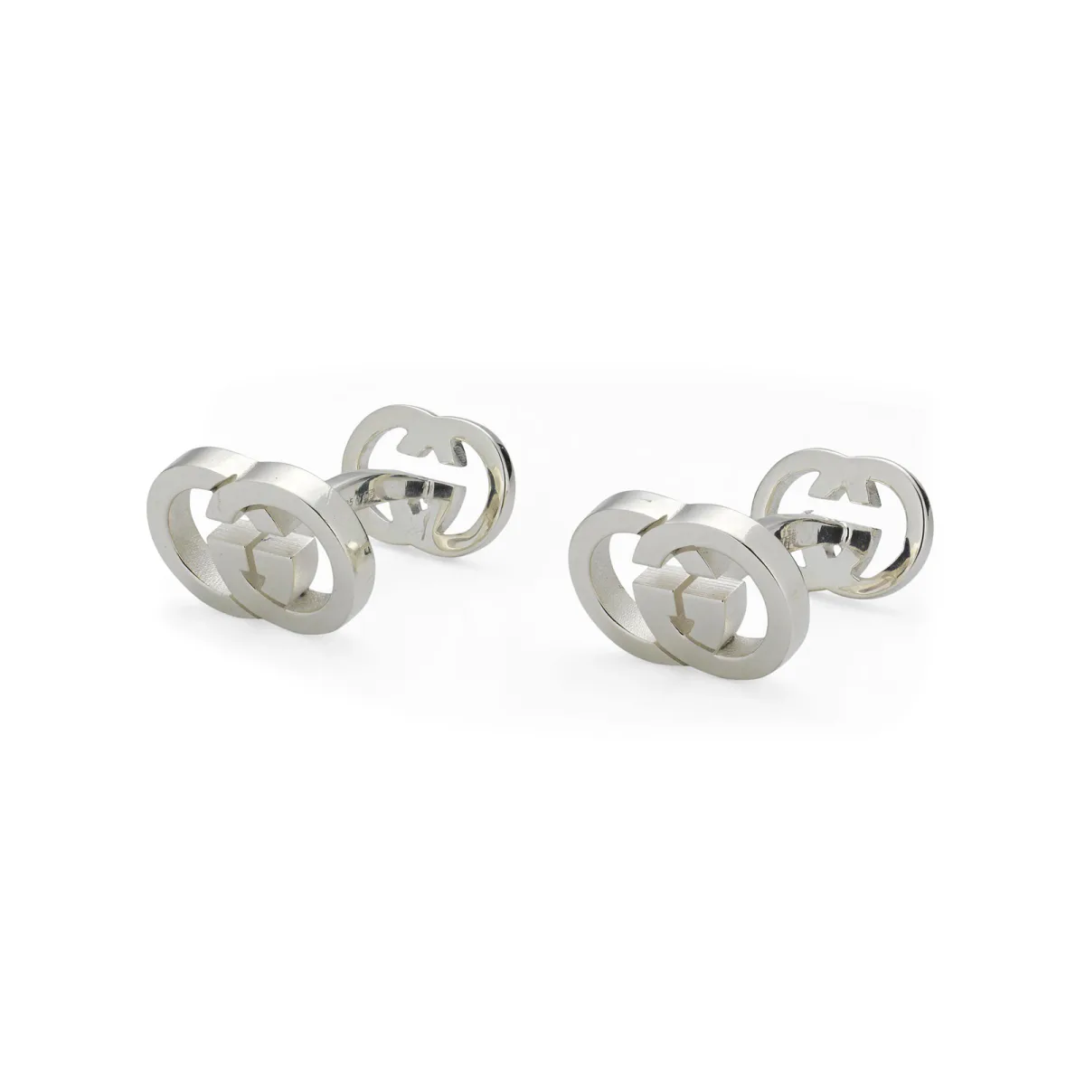 Gucci Interlocking Sterling Silver Cufflinks