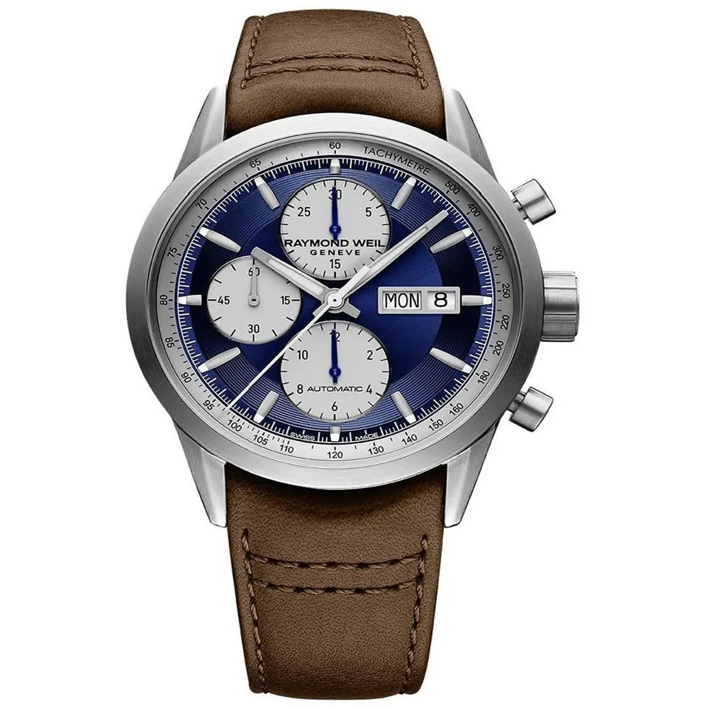 Raymond Weil Men's Freelancer Automatic Stainless Steel Leather Auto Analogue Watch