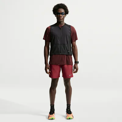 Nike Miler Men's Dri-FIT 18cm (approx.) Brief-Lined Running Shorts - Tough Red/Sport Red