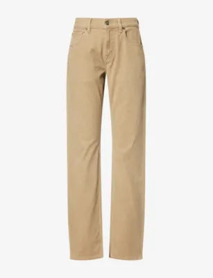 7 FOR ALL MANKIND Straight-Leg Mid-Rise Denim Jeans