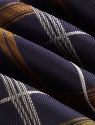 VIVIENNE WESTWOOD Tartan Silk-Twill Tie in AUBERGINE, additional product view 2