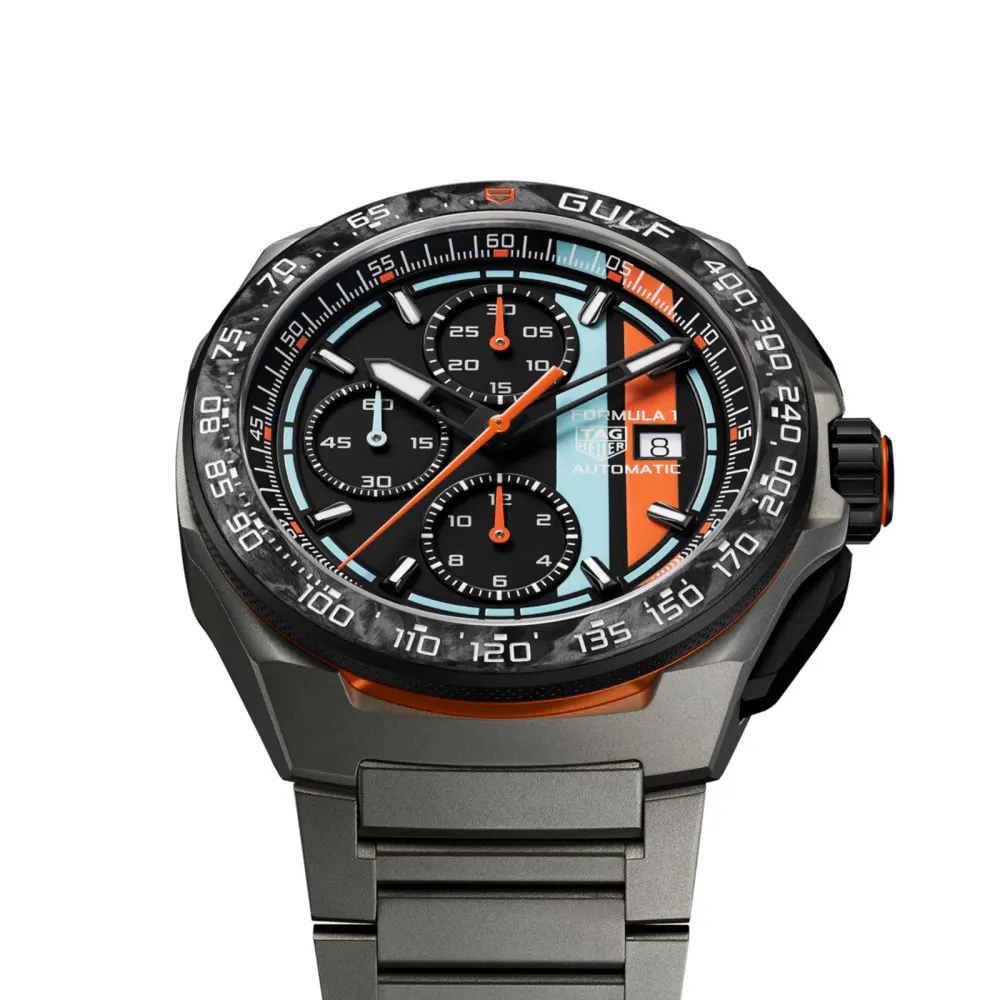TAG Heuer Formula 1 Chronograph X Gulf 44mm Mens Watch detail 2