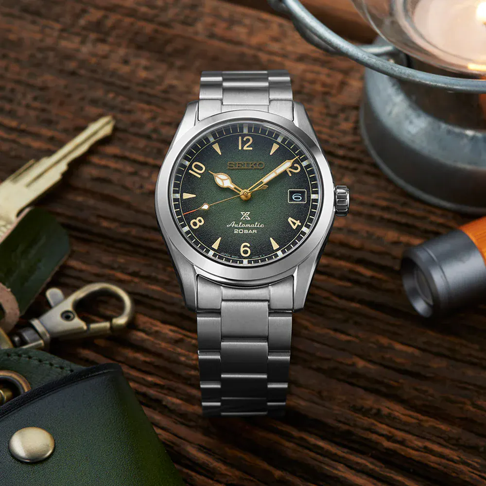 Seiko Prospex Alpinest 38mm Mens Watch Green in Green, additional product view 3