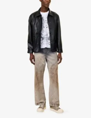 BASKETCASE Belted Faux Leather Jacket detail 2