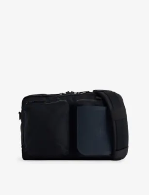 STONE ISLAND Brand-Patch Canvas Laptop Case