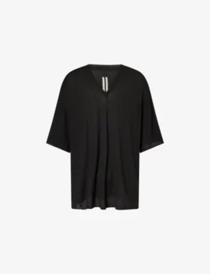 RICK OWENS Tommy V-Neck Cotton T-Shirt
