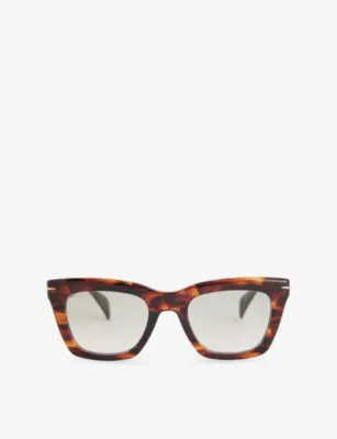 EYEWEAR BY DAVID BECKHAM Miami Rectangle-Frame Acetate Sunglasses