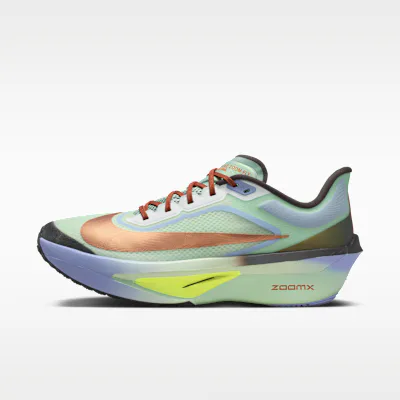 Nike Zoom Fly 6 Men's Road Racing Shoe - Steam/Frosted Spruce/Purple Fade/Rugged Orange