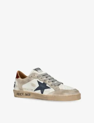 GOLDEN GOOSE Men’s Ball Star Suede Trainers - EUR 43 / 9 UK MEN in BEIGE COMB, additional product view 3