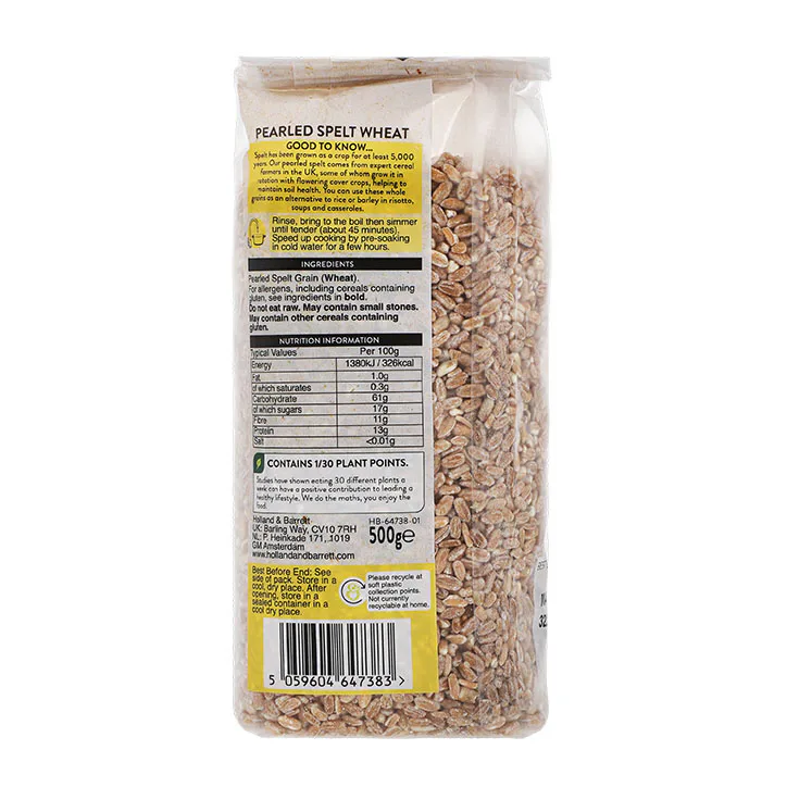 For Him Pearled Spelt 500g detail 2