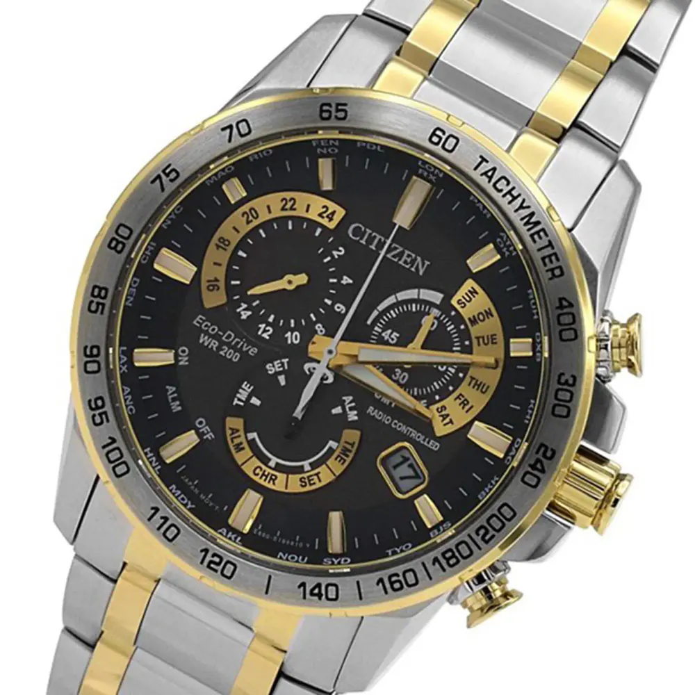 Citizen Eco-Drive Gents Perpetual Chrono A.T Watch in Black, additional product view 2