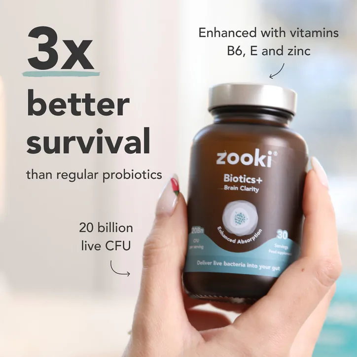 Zooki Biotics+ Brain Clarity Dual Capsule 30 Capsules, additional product view 3