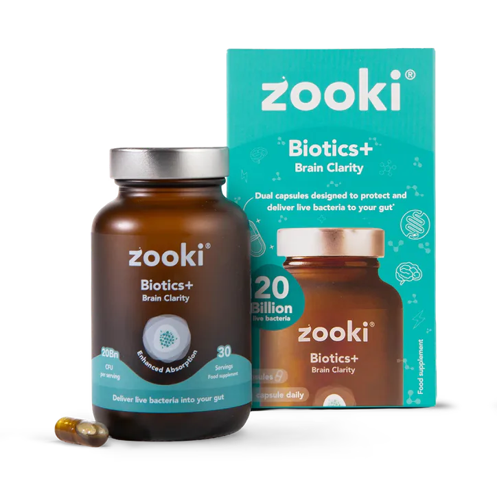Zooki Biotics+ Brain Clarity Dual Capsule 30 Capsules – Vitamins & Supplements > Supplements > Acidophilus & Friendly Bacteria