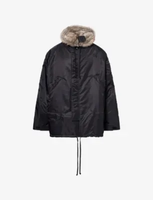 ALEXANDER DIGENOVA N3B Faux-Fur Trim Shell Coat