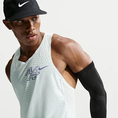 Nike AeroSwift Men's Dri-FIT ADV Running Vest - Barely Green/Lapis