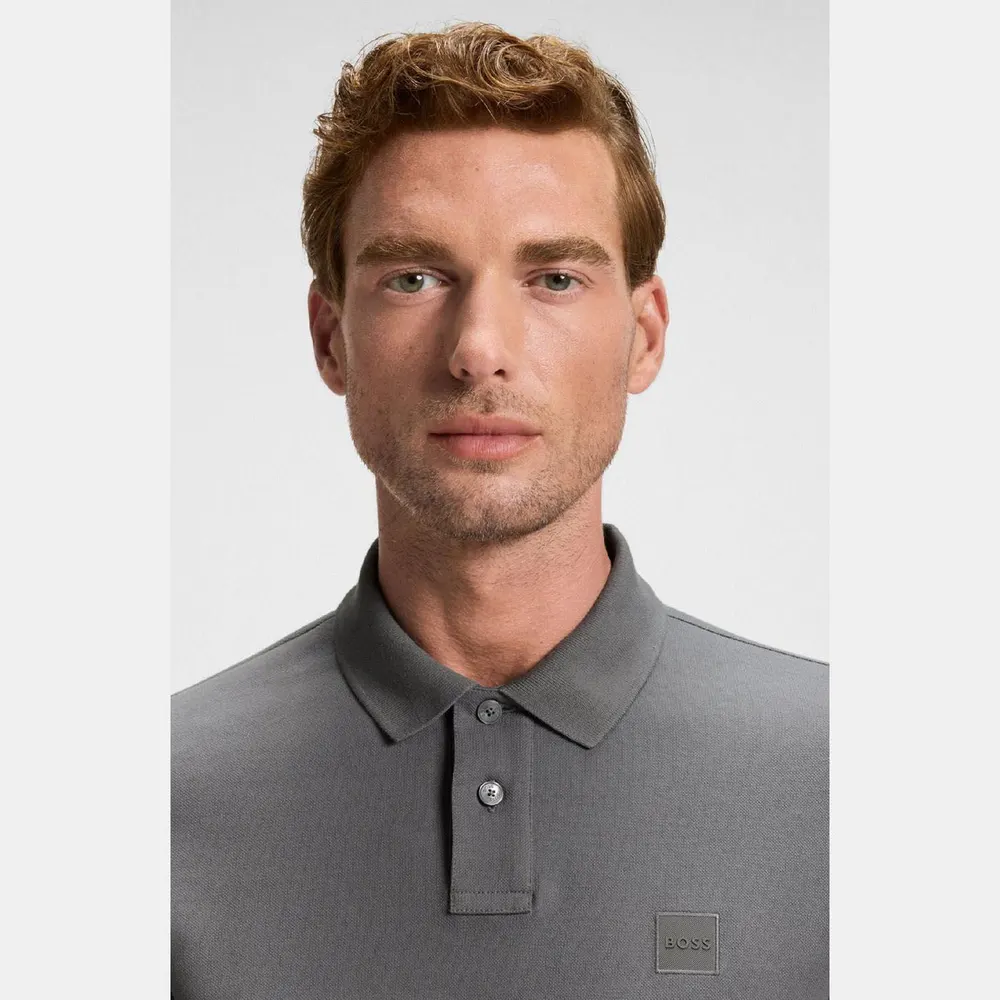 Boss Passerby Slim Fit Long Sleeve Polo Shirt detail 3