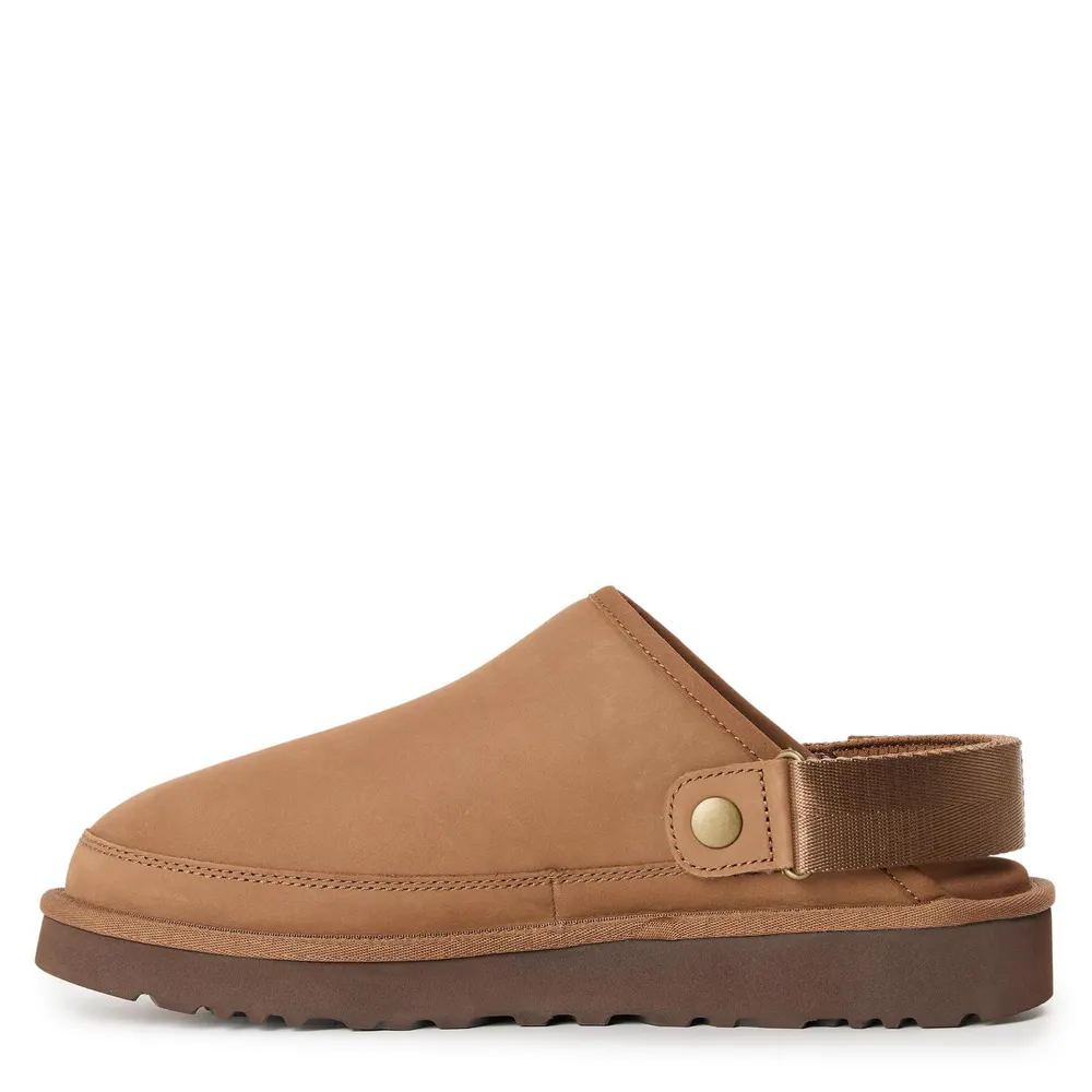 Ugg Men's Gldncoast Goldencoast Cotton Flat Mules in Dark Chestnut, additional product view 2