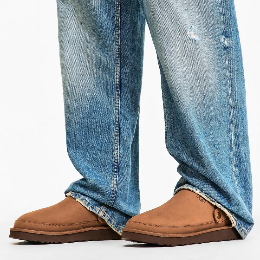 Ugg Men's Gldncoast Goldencoast Cotton Flat Mules in Dark Chestnut, additional product view 3