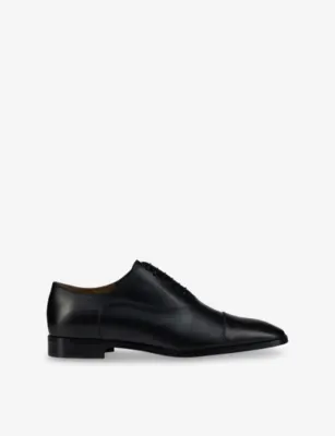 CHRISTIAN LOUBOUTIN Greggory Leather Oxford Shoes - EUR 42.5 / 8.5 UK MEN in BLACK – Mens | Smart shoes | Oxford shoes