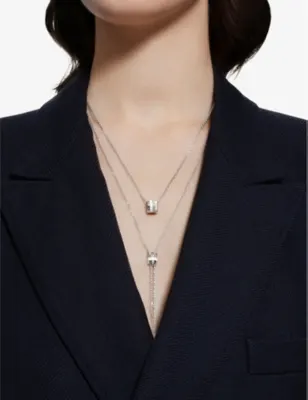 BOUCHERON Quatre Double White 18ct white-gold and 0.18ct diamond necklace in WHITE GOLD, additional product view 2