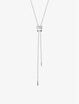 BOUCHERON Quatre Double White 18ct white-gold and 0.18ct diamond necklace in WHITE GOLD, additional product view 3
