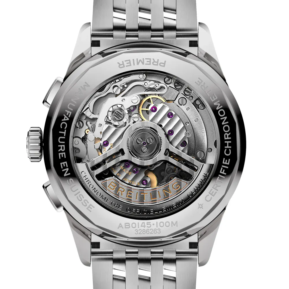 Breitling Premier B01 Chronograph 42mm Mens Watch Cream Stainless Steel detail 2