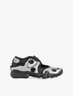 For Him Air Rift Leather Trainers - 8.5 in BLACK SILVER POLKE DOT – Mens | Trainers | Lace up trainers