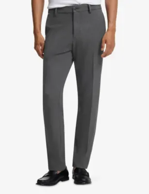 BOSS Tapered-Leg Slim-Fit Cotton-Blend Trousers - 32/34 detail 3