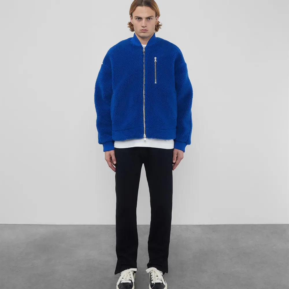 Cole Buxton Men's Wool Long Sleeve Bomber Jacket detail 2