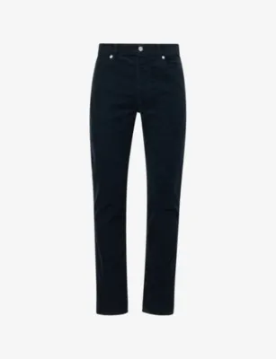 FRAME Mid-Rise Straight-Leg Cotton-Corduroy Trousers - SOFT TAUPE