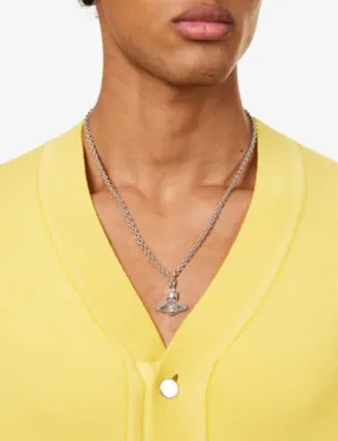 VIVIENNE WESTWOOD Carmela platinum-plated brass necklace detail 2