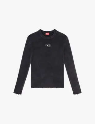DIESEL K-Darin-D Brand-Plaque Cotton Jumper