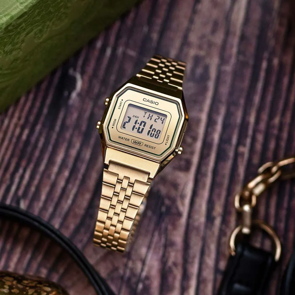 Casio Vintage Retro Collection 36.8mm x 33.2mm Unisex Watch in Gold, additional product view 2