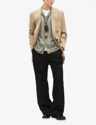 THE KOOPLES Peak-Lapel Double-Breasted Cotton Jacket detail 2